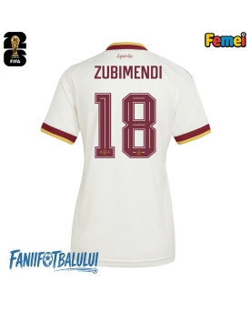 Spania Martin Zubimendi #18 Echipament de Fotbal Replică Mondial 2026 Femei Deplasare